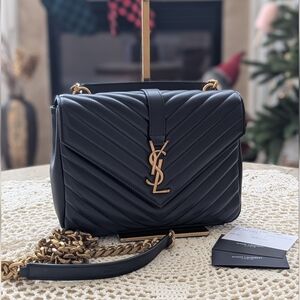 Medium Black Quilted Leather Crossbody Bag